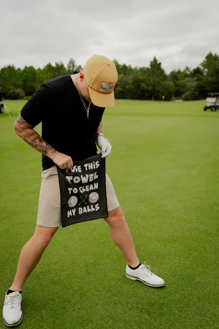 CLEAN MY BALLS GOLF TOWEL