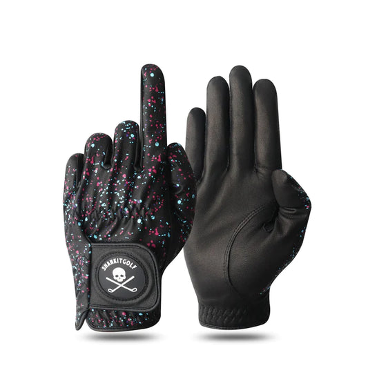 BLACK PAINT SPLASH GOLF GLOVE