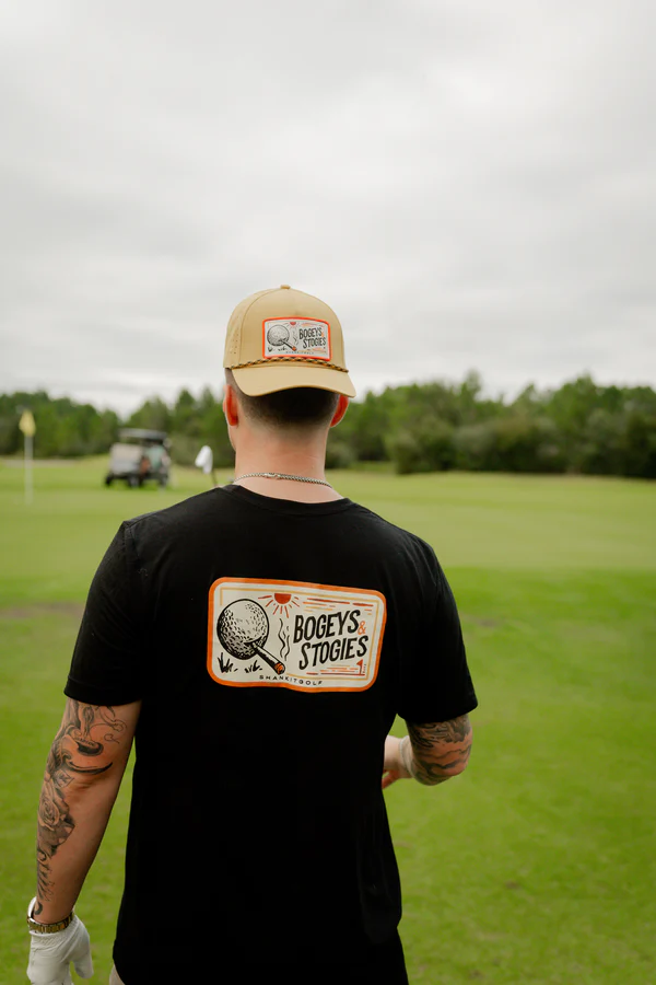BOGEYS AND STOGIES BLACK T-SHIRT
