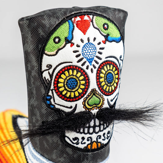 MUSTACHE SUGAR SKULL - KLUBBSKYDD PUTTER GRAY CAMO