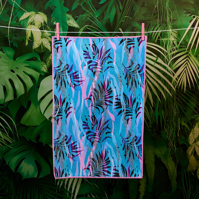 TRENDY TROPICAL GOLF TOWEL