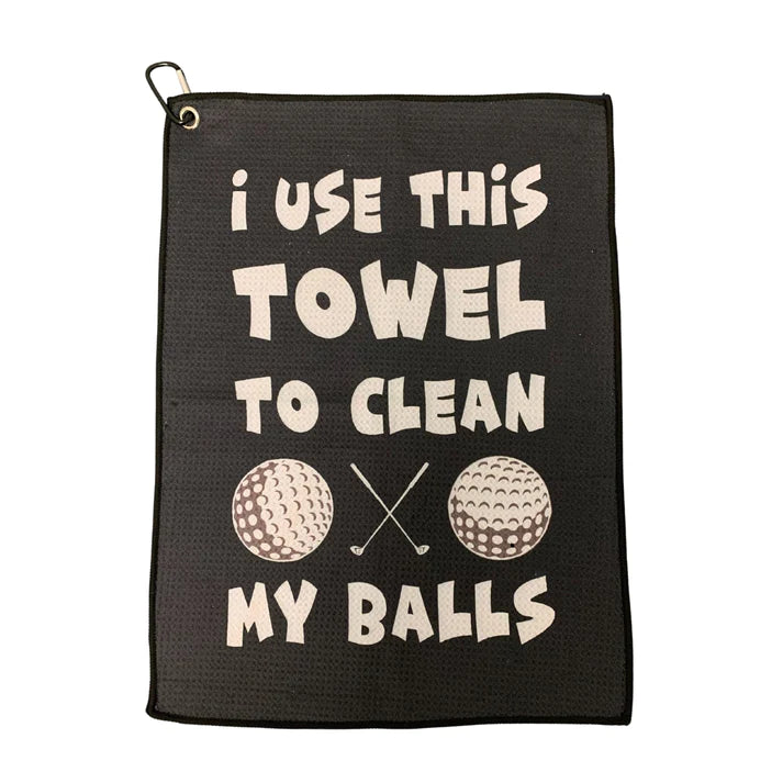 CLEAN MY BALLS GOLF TOWEL