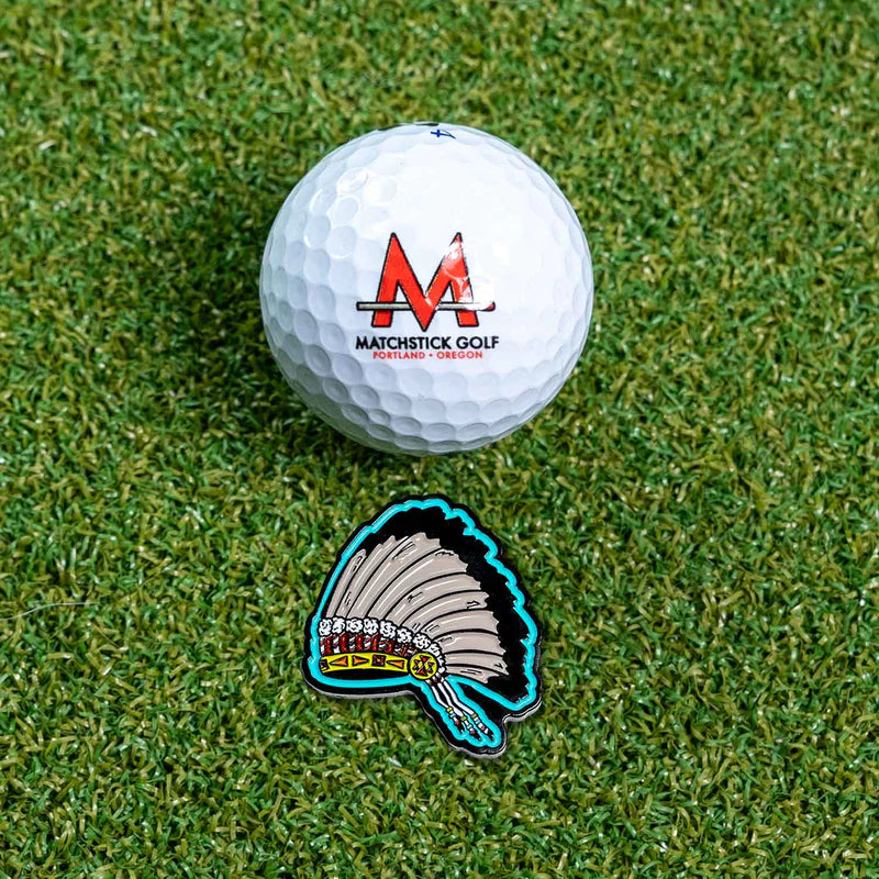 NATIVE HEADDRESS GOLFBOLLMARKÖR